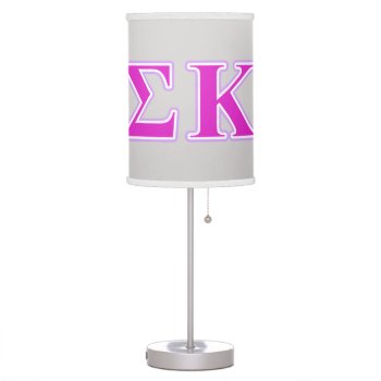 Sigma Kappa Lavender And Pink Letters Table Lamp by SigmaKappa at Zazzle