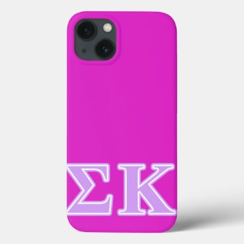 Sigma Kappa Lavender Letters Iphone 13 Case by SigmaKappa at Zazzle
