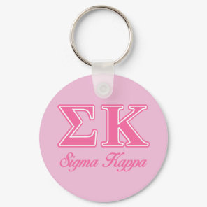 Sigma Kappa Light Pink Letters Keychain