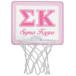 Sigma Kappa Light Pink Letters Mini Basketball Hoop at Zazzle