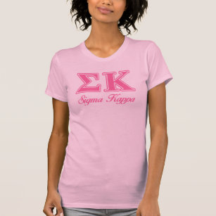 Sigma Kappa Light Pink Letters T-Shirt