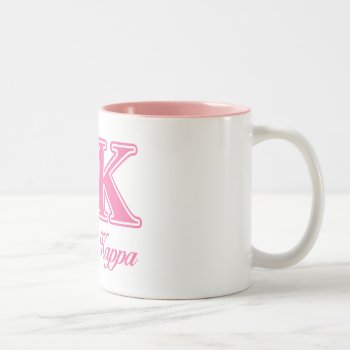Sigma Kappa Light Pink Letters Two-tone Coffee Mug by SigmaKappa at Zazzle