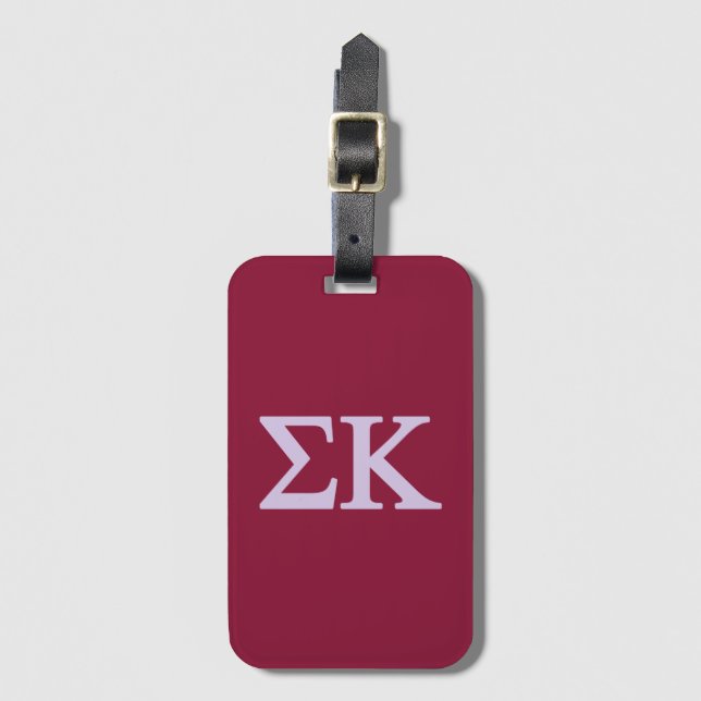 Sigma Kappa Lil Big Logo Luggage Tag (Front Vertical)