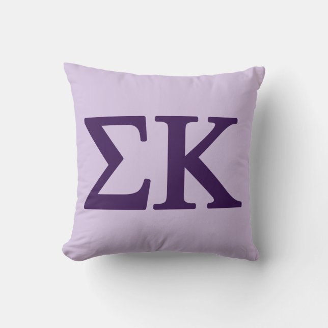 Sigma Kappa Lil Big Logo Throw Pillow (Front)