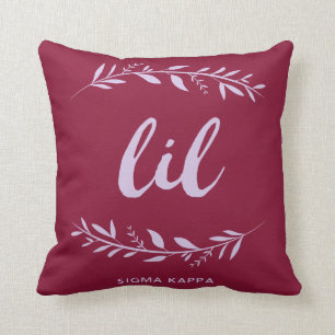 Sigma Kappa Lil Wreath Throw Pillow