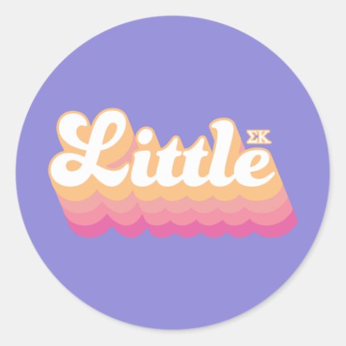 Sigma Kappa  Little Classic Round Sticker