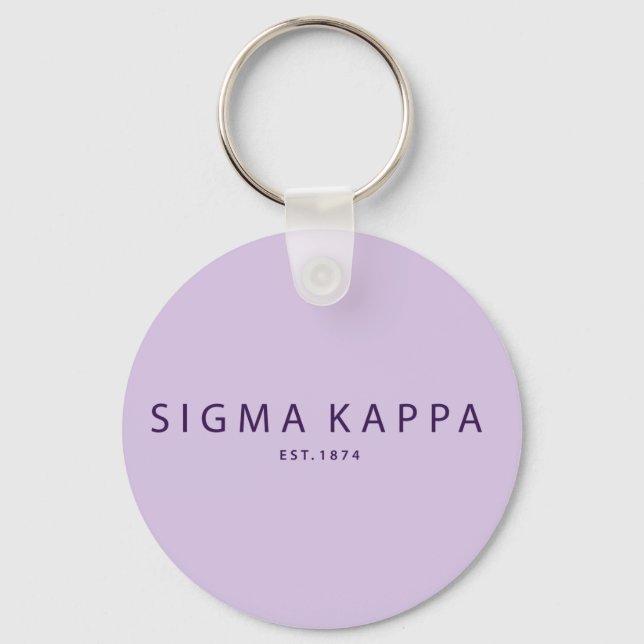 Sigma Kappa Modern Type Keychain (Front)
