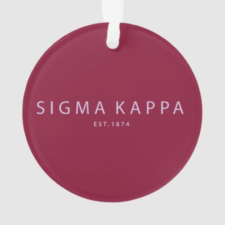 Sigma Kappa Modern Type Ornament