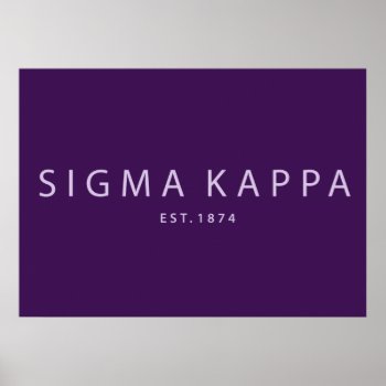 Sigma Kappa Modern Type Poster by SigmaKappa at Zazzle