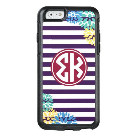 Sigma Kappa | Monogram Stripe Pattern Otterbox Iphone 6/6s Case