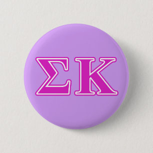Sigma Kappa Pink Letters Button