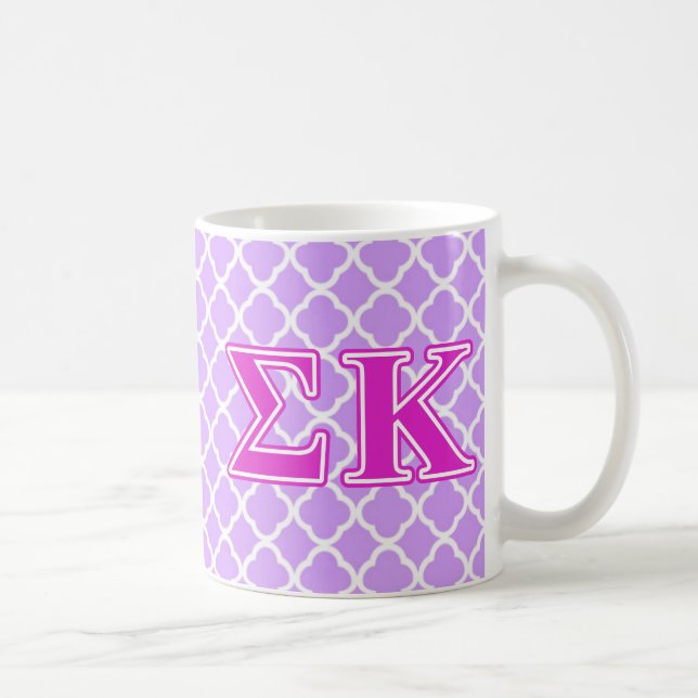 Sigma Kappa Pink Letters Coffee Mug (Right)