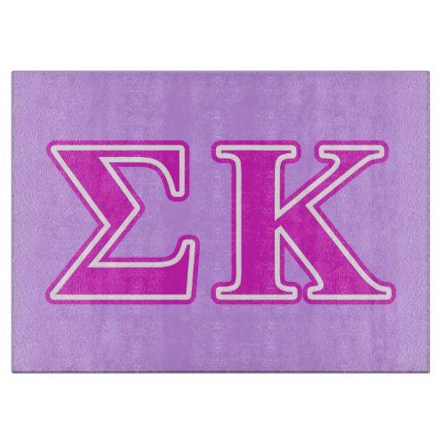 Sigma Kappa Pink Letters Cutting Board