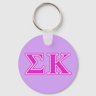 Sigma Kappa Pink Letters Keychain