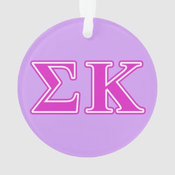 Sigma Kappa Pink Letters Ornament by SigmaKappa at Zazzle