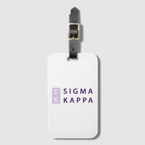 Sigma Kappa Stacked Luggage Tag