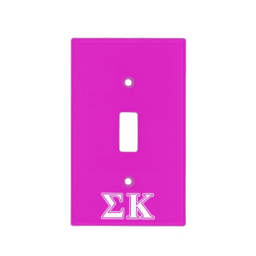 Sigma Kappa White and Lavender Letters Light Switch Cover