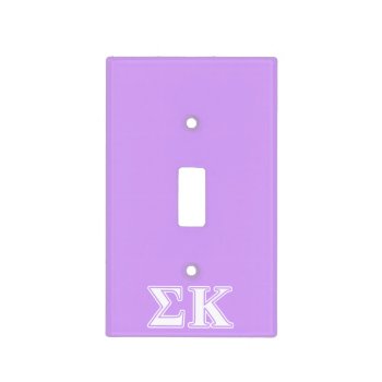 Sigma Kappa White And Pink Letters Light Switch Cover by SigmaKappa at Zazzle