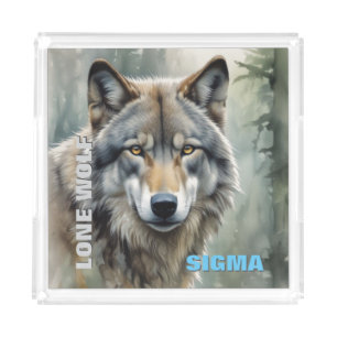 Sigma Male Lone Wolf Acrylic Tray