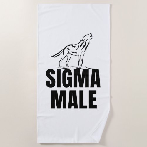 Sigma Male  Lone Wolf   Beach Towel