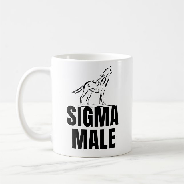 Sigma Male  Lone Wolf   Coffee Mug (Left)
