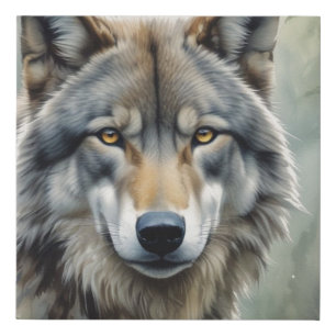 Sigma Male Lone Wolf Faux Canvas Print