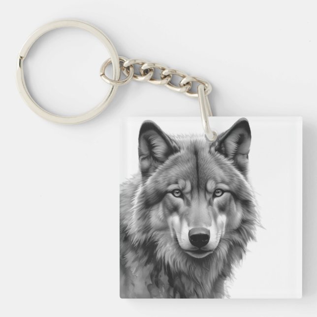 Sigma Male Lone Wolf Keychain (Front)