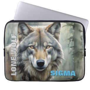 Sigma Male Lone Wolf Laptop Sleeve