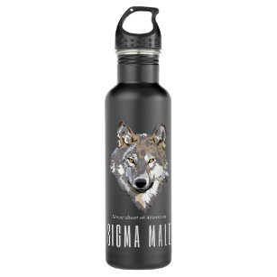 Sigma Male  Lone Wolf Loner Meme  Stainless Steel Water Bottle