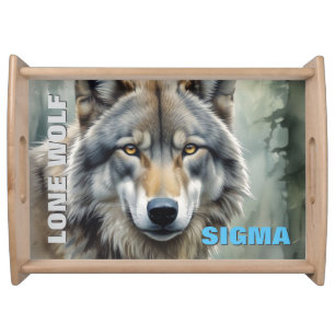 Sigma Male Lone Wolf Serving Tray