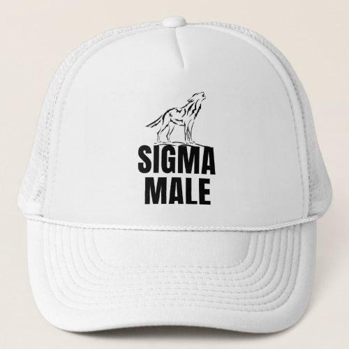 Sigma Male  Lone Wolf   Trucker Hat