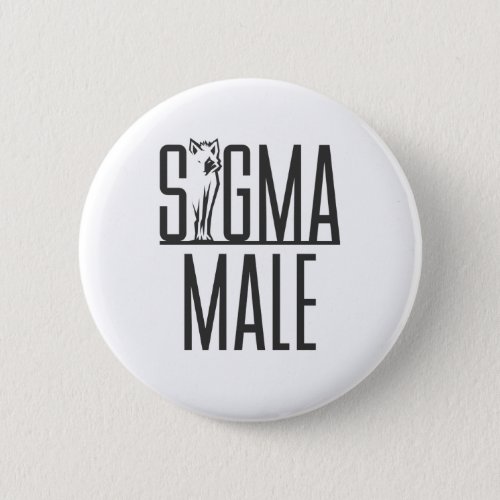 Sigma Male Wolf Lone Loner Meme Button