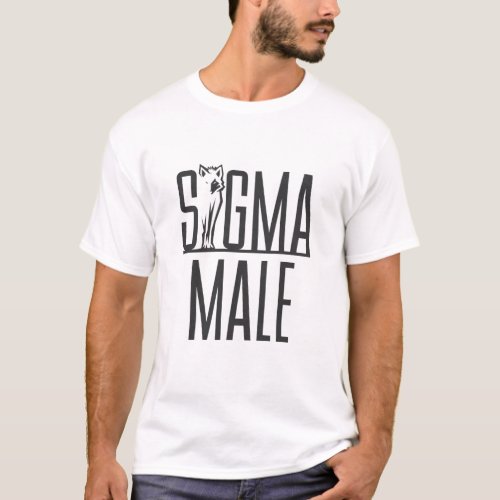 Sigma Male Wolf Lone Loner Meme T_Shirt