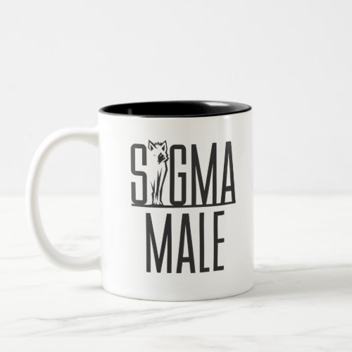 Sigma Male Wolf Lone Loner Meme Two_Tone Coffee Mug