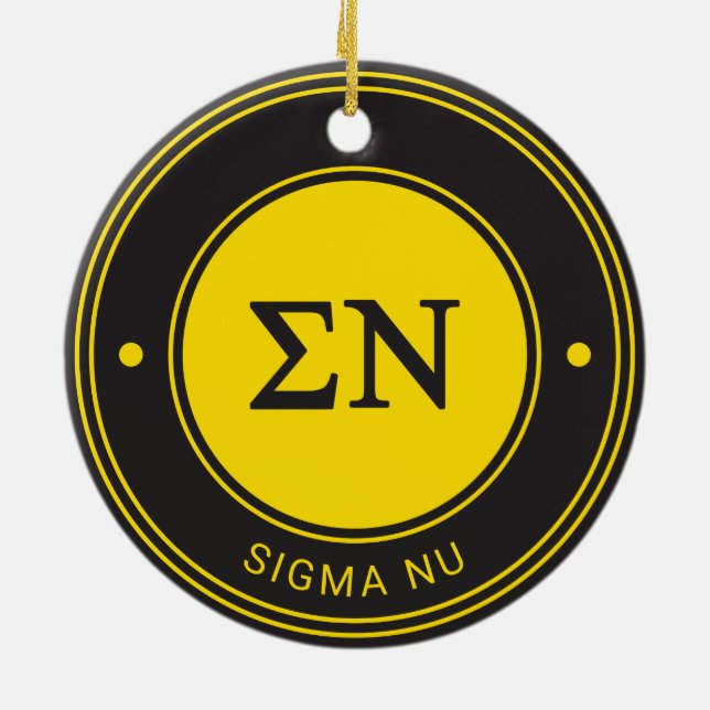 Sigma Nu | Badge Ceramic Ornament (Back)