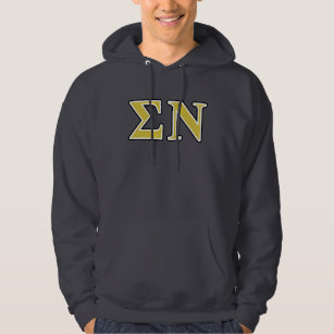 black nike hoodie with gold letters