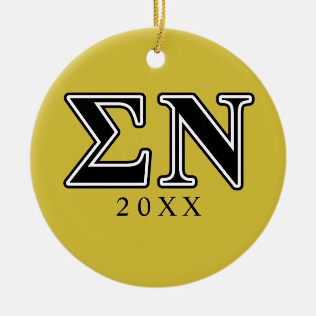 Sigma Nu Black Ceramic Ornament (Front)