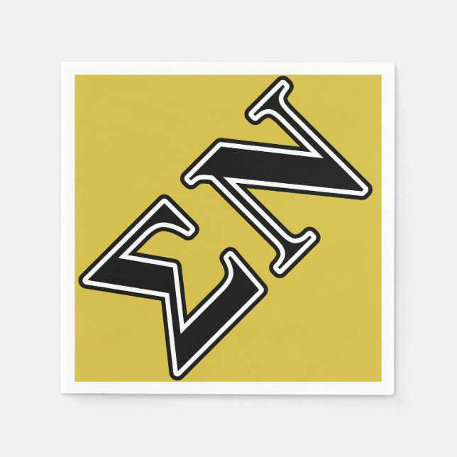 Sigma Nu Black Napkins (Front)