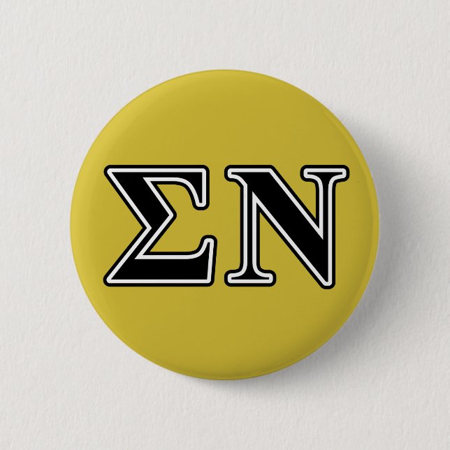 Sigma Nu Black Pinback Button (Front)