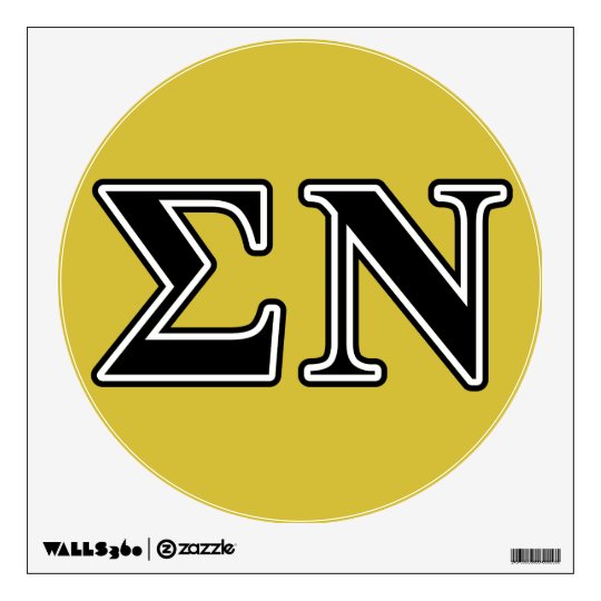 Sigma Nu Black Wall Decal Zazzle Com