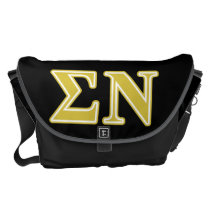 Sigma Nu Gold Letters Messenger Bag