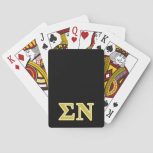 Sigma Nu Gold Letters Poker Cards