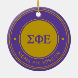Sigma Phi Epsilon   Badge Ceramic Ornament