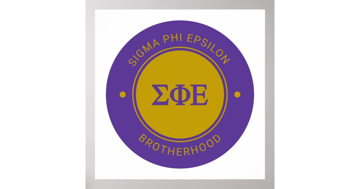 Sigma Phi Epsilon | Badge Poster | Zazzle.com