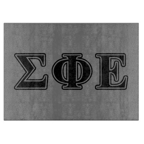 Sigma Phi Epsilon Black Letters Cutting Board