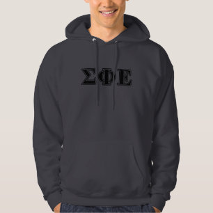 Sigma Phi Epsilon Black Letters Hoodie