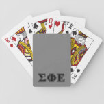 Sigma Phi Epsilon Black Letters Playing Cards at Zazzle
