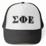 Sigma Phi Epsilon Black Letters Trucker Hat