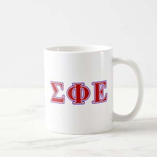 Sigma Phi Epsilon Purple and Red Letters Coffee Mug