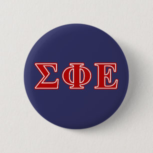 Sigma Phi Epsilon Red Letters Button